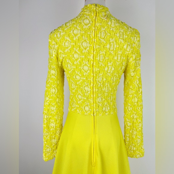 Act 2 Vintage 60's Yellow Maxi Dress - Picture 8 of 10